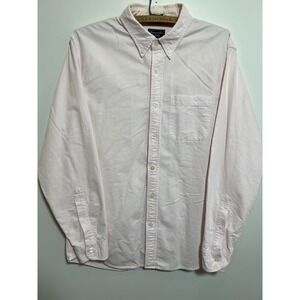 Abercrombie & Fitch Mens Oxford Button Down Shirt Pink Long Sleeve Pocket Large